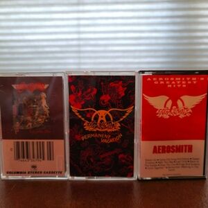 AEROSMITH SET OF 3 Cassette Tapes 1970s & 1980's *VINTAGE* 1 Owner